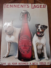Load image into Gallery viewer, Tennents Lager vintage style metal sign
